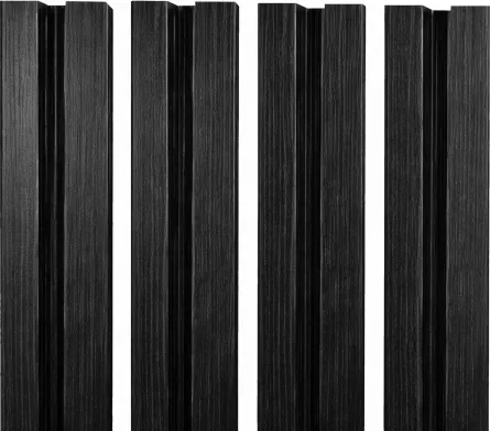 Sipca pentru gard model V1 marca Rufster, grosime 0,50 mm, finisaj Ardesia Nero, Lemn negru, vopsita pe ambele fete, lungime variabila