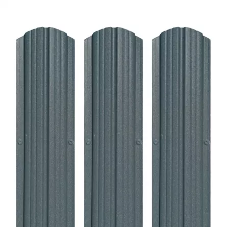 Sipca pentru gard Rufster grosime 0.60 mm M2P3, culoare gri-grafit RAL 7016 MS finisaj mat structurat, inaltime 1.2 m, vopsita pe ambele fete