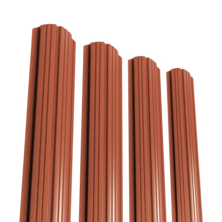 Sipca pentru gard Rufster grosime 0.60 mm finisaj maro cupru lucios RAL 8004 pe ambele fete inaltime 1.2 m