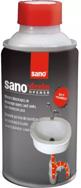 Solutie  lichida pentru desfundat scurgeri Sano Drain, 200g