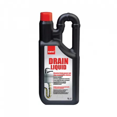 Solutie pentru desfundat tevi, Sano Drain Liquid,  1 L