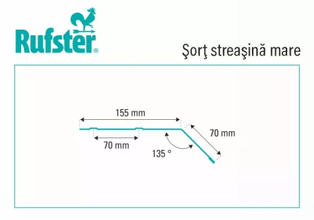 Sort streasina mare Rufster Premium 0,5 mm grosime 7016 MS gri-antracit mat structurat