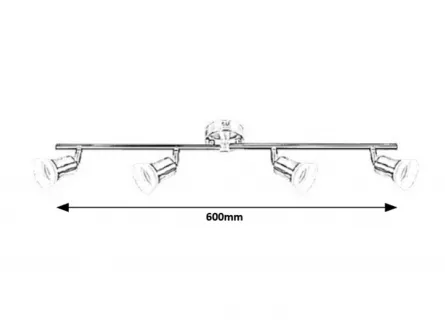 Spot LED Riley, crom satin, 4 x 4 W, Rabalux 5630