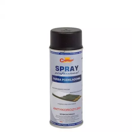 Spray cu grund, culoare neagra mat, RAL 9011, ambalare 400 ml
