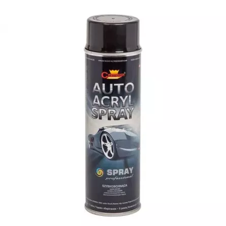 Spray cu vopsea acrilica profesionala, culoare neagra lucioasa, ambalare 500 ml