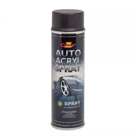 Spray cu vopsea acrilica profesionala, culoare negru mat, ambalare 500 ml