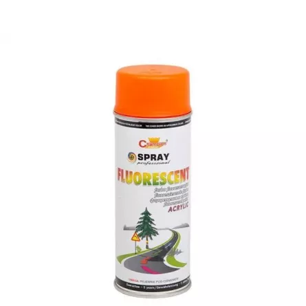 Spray cu vopsea, culoare portocalie fluorescenta, ambalare 400 ml