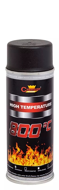 Spray vopsea pentru temperaturi inalte, negru mat, RAL 9011, 400 ml