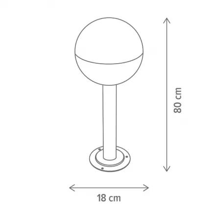Stalp de iluminat Kora 4, 1 x E27, Klausen KL134001
