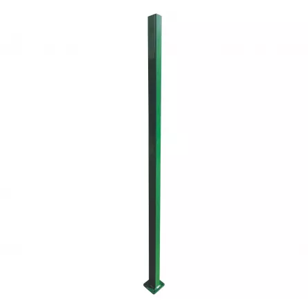 Stalp, dimensiuni 60x40x2 mm, cu talp, inaltime 1.5 m, culoare verde