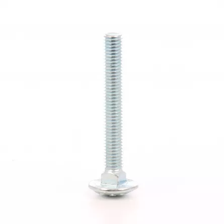 Surub cu filet metric, cu cap bombat torbant, zincat, dimensiune 6X50 mm