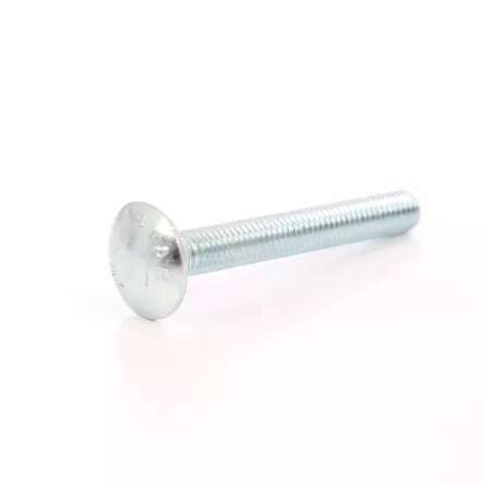 Surub cu filet metric, cu cap bombat torbant, zincat, dimensiune 8X80 mm