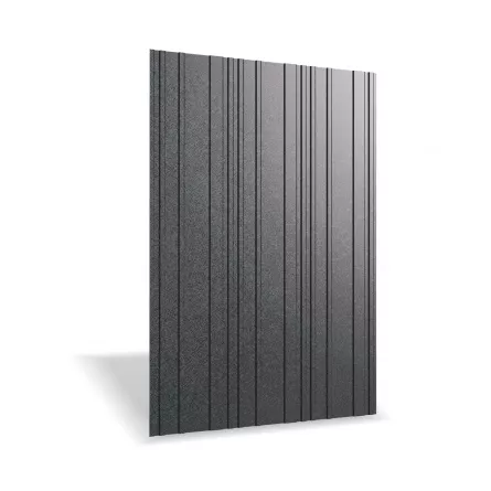 Tabla arhitecturala Rufster R8A Selena Eco 0,45 mm grosime 9005 MS negru mat structurat