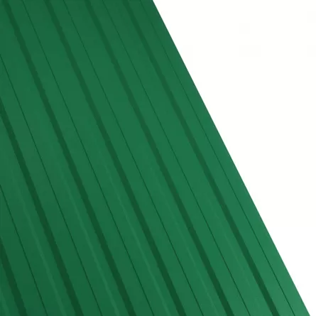 Tabla cutata Rufster R12F Eco 0,45 mm grosime 6005MS verde mat structurat 1 m