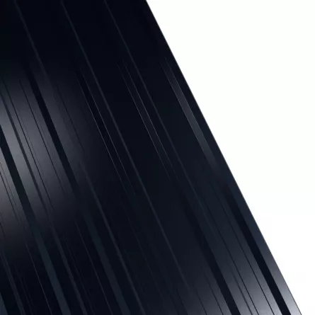 Tabla cutata Rufster R18A Eco 0,45 mm grosime 9005 negru 1 m