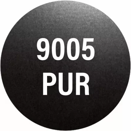Tabla cutata Rufster R35A Super 0,60 mm grosime 9005PUR negru lucios, vopsita pe ambele fete