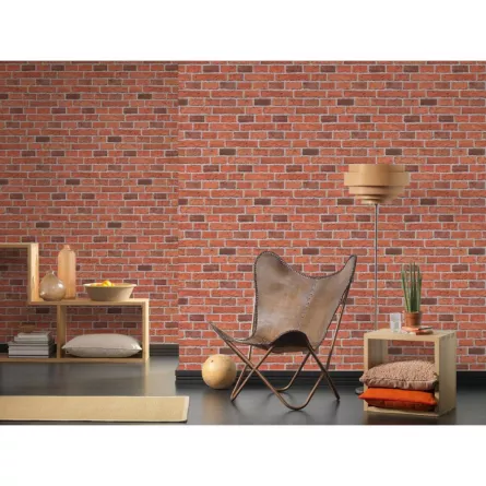 Tapet SN Deco  779816 dimensiune 1000x53 cm model caramida culoare gri rosu