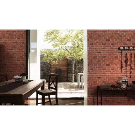 Tapet SN Deco  779816 dimensiune 1000x53 cm model caramida culoare gri rosu
