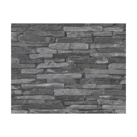 Tapet SN Deco  914224  dimensiune 1000x53 cm model piatra culoare gri, negru