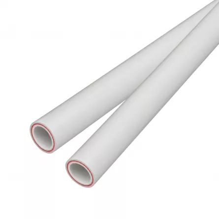 Teava alba PPR fibra D32 4 m dimensiuni 4 m x 32 mm