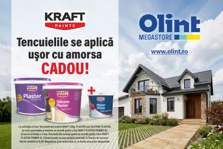 Tencuiala decorativa dura, Kraft Plaster R15 25 kg, 1.5 mm alb