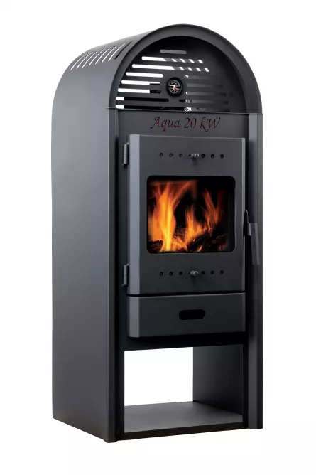 Termosemineu pe lemne Aqua Plus 20 kW, regulator de tiraj