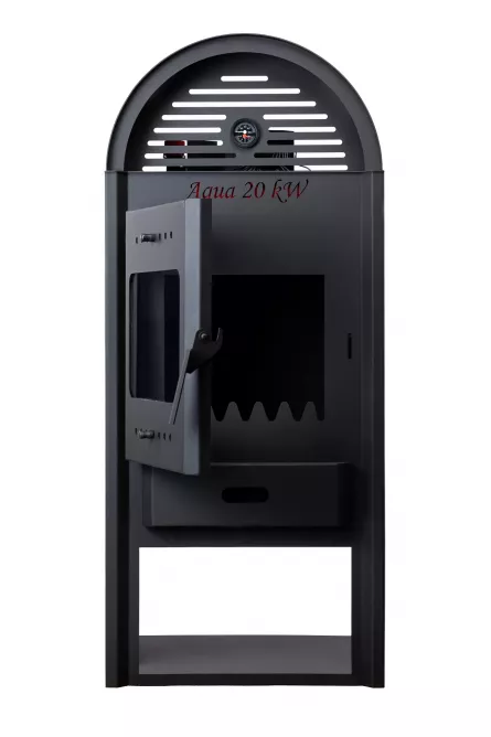 Termosemineu pe lemne Aqua Plus 20 kW, regulator de tiraj