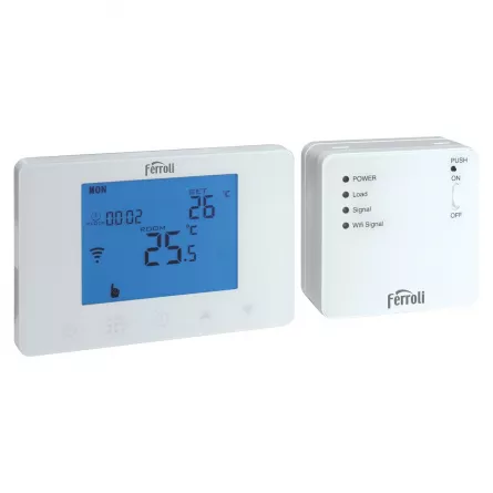 Termostat programabil Wi-Fi FERROLI FER 309, control inteligent,  afisaj digital, touchscreen