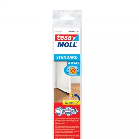 Tesa perie de usa, standard, culoare alba, dimensiuni 1 m x 37 mm
