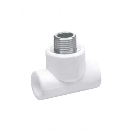 Teu PPR 25-1/2 filet FE dimensiuni 25 mm culoare alb