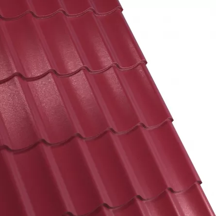 Tigla metalica Rufster Aqua 3D Extra 0,55 mm grosime 3005 MPR visiniu super-poliester 2.2 m 1.2 m