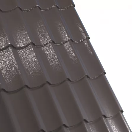 Tigla metalica Rufster Aqua 3D Extra 0,55mm grosime 8019 MPR maro-grafit super-poliester 2.2 m