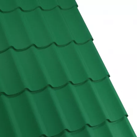 Tigla metalica Rufster Aqua 3D Premium 0,5 mm grosime 6005 MS verde mat structurat 2.2 m