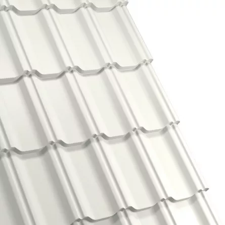 Tigla metalica Rufster Celesta Eco 0,45 mm grosime  9002 alb 2.48 m