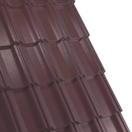 Tigla metalica Rufster Celesta Extra 0,55 mm grosime 8017 MPR maro super poliester 2.13 m