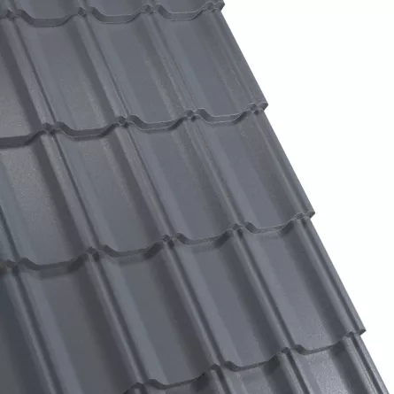 Tigla metalica Rufster Celesta Premium 0,5 mm grosime 7024 MS gri-grafit mat structurat 2.13 m