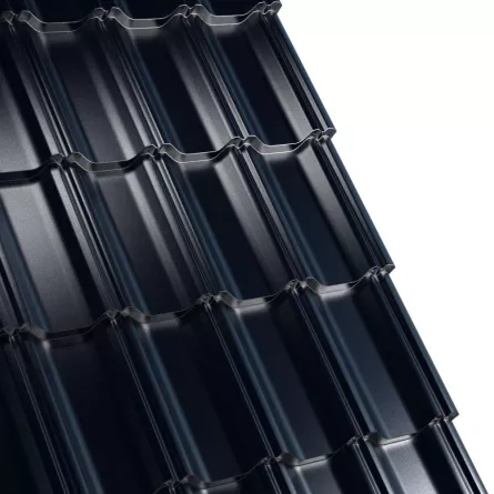 Tigla metalica Rufster Celesta Premium 0,5 mm grosime 9005 negru 2.13 m