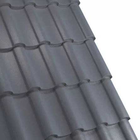 Tigla metalica Rufster Nova Eco 0,45 mm grosime 7024 MS gri-grafit mat structurat 2.13 m