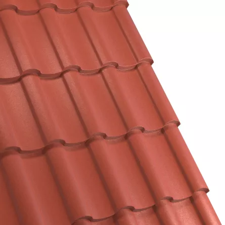 Tigla metalica Rufster Nova Eco 0,45 mm grosime 8004 MS maro-cupru mat structurat 2.13 m