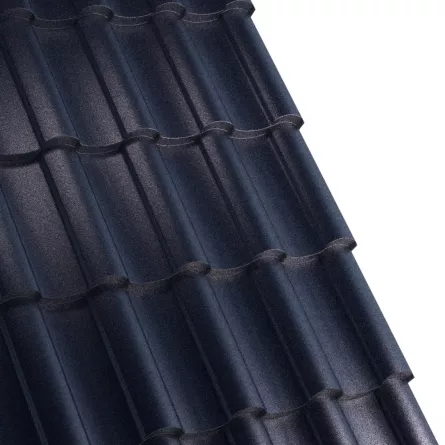 Tigla metalica Rufster Nova Eco 0,45 mm grosime 9005 MS negru mat structurat 2.13 m