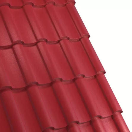 Tigla metalica Rufster Nova Premium 0,5 mm grosime 3011 MS rosu mat structurat 2.13 m