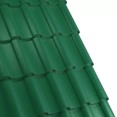 Tigla metalica Rufster Nova Premium 0,5 mm grosime 6005 MS verde mat structurat 2.13 m