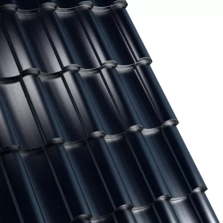 Tigla metalica Rufster Nova Premium 0,5 mm grosime 9005 negru 2.13 m