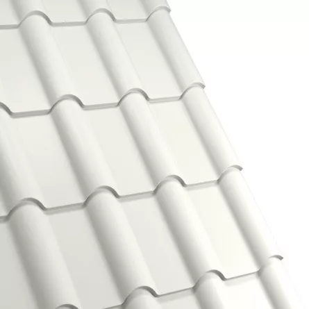 Tigla metalica Rufster Terra Eco 0,45 mm grosime 9002 alb 2.22 m