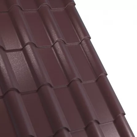 Tigla metalica Rufster Terra Extra 0,55 mm grosime 8017 MPR maro super poliester 2.22 m