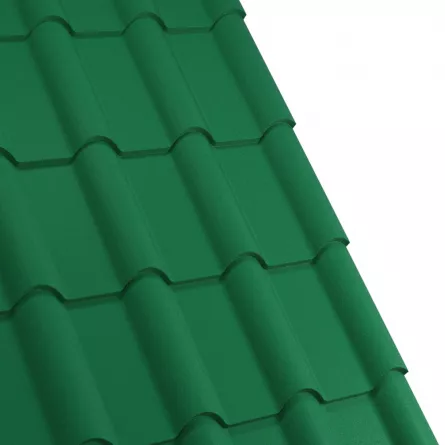 Tigla metalica Rufster Terra Premium 0,5 mm grosime 6005 MS verde mat structurat 2.22 m