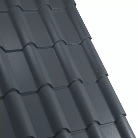 Tigla metalica Rufster Terra Premium 0,5 mm grosime 7016 MS gri-antracit mat structurat 2.22 m