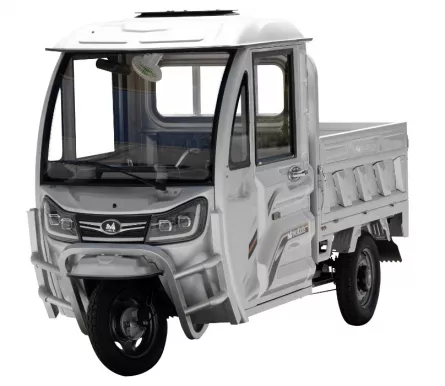 Triciclu electric cargo EvoTools TRCCB1500, 1500 W, 3 viteze, argintiu