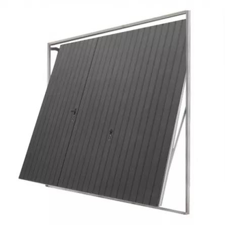 Usa basculanta garaj 2720x2230 mm + usa mica pietonala Gri RAL 7016 MS, finisaj mat structurat