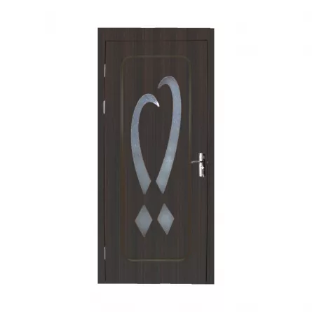 Usa interior din MDF 057-D1-80 dimensiune 203x86 cm grosime 3.8 cm culoare wenge